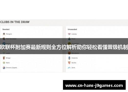 欧联杯附加赛最新规则全方位解析助你轻松看懂晋级机制